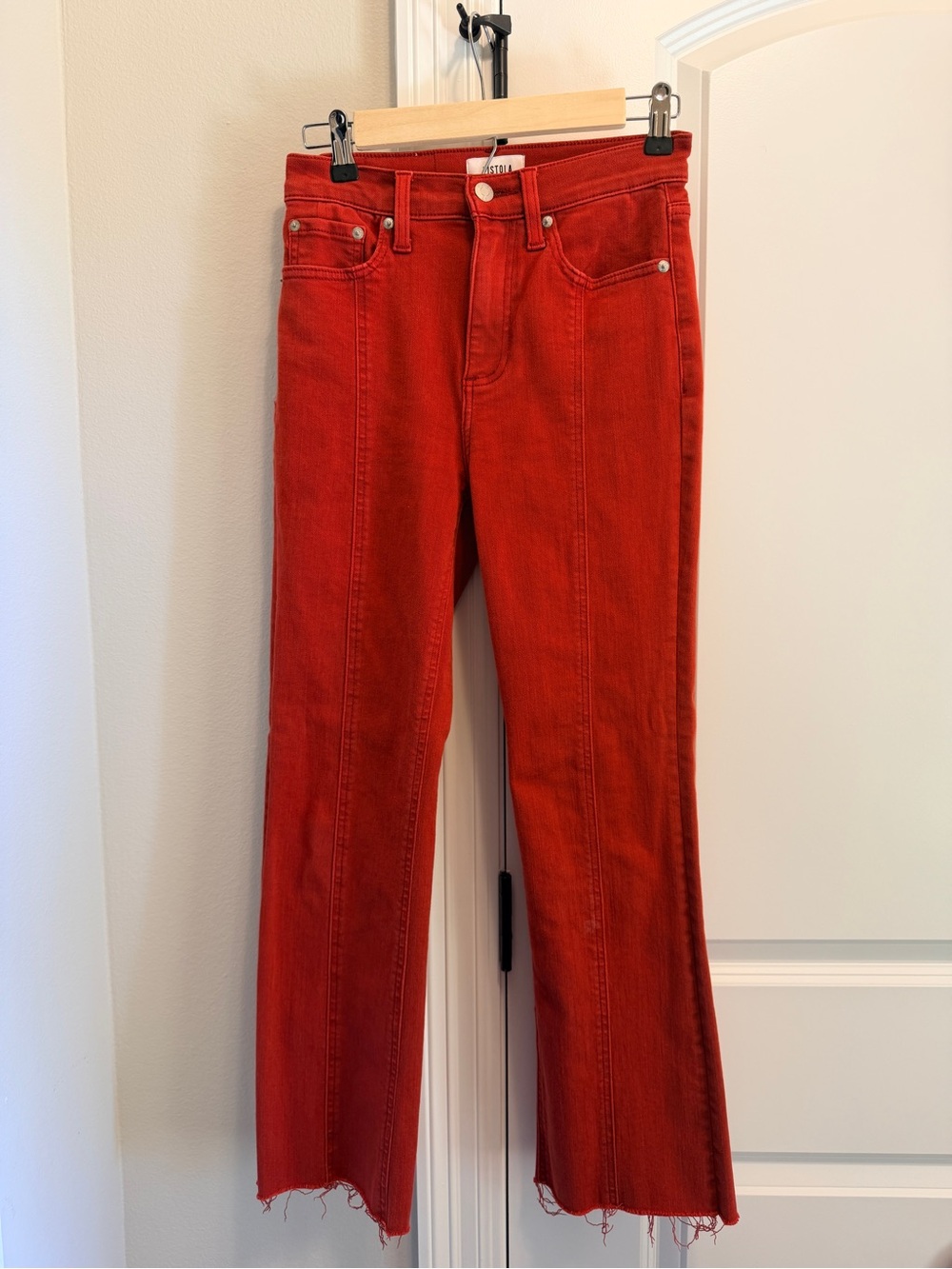 pistola Red Straight-Leg Jeans